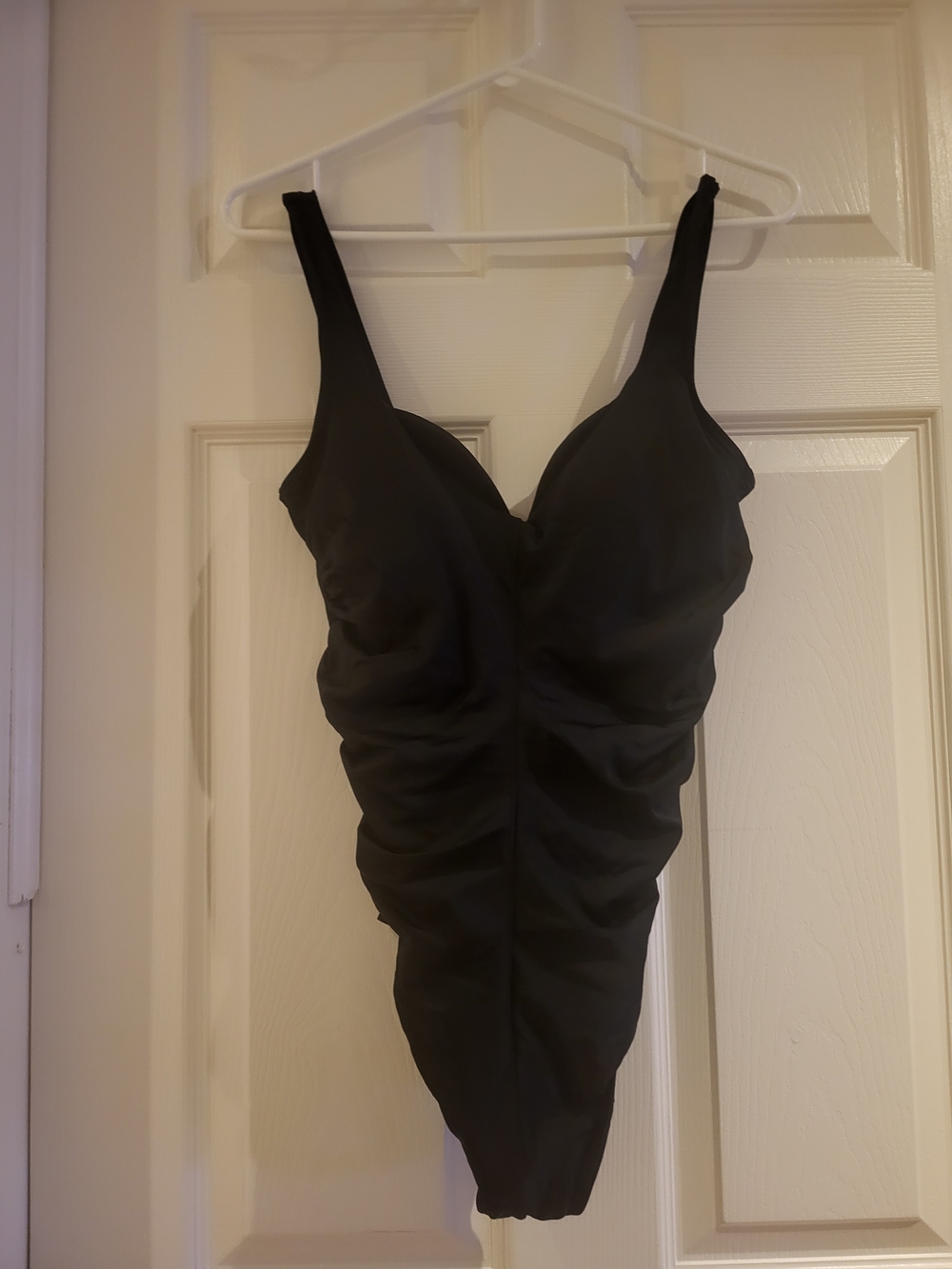 Women's Black Plunge Swimsuit w/Tummy Control (30)